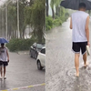 女生暴雨天没带伞，打算和同班男生一起走，男友得知后举动亮了
