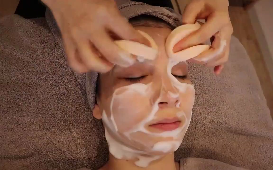 【沉浸式化妆】日本刮痧面部和头皮按摩、抗衰老和面部提升按摩