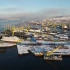 【航拍摩尔曼斯克】摩尔曼斯克是欣赏北极光的理想之处，北冰洋沿岸的最大城市、终年不冻港，也是俄罗斯北方舰队的司令部所在地