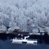 大疆无人机航拍雪后的杭州西湖