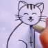 【爱上简笔画】用6+1画猫咪，简单可爱