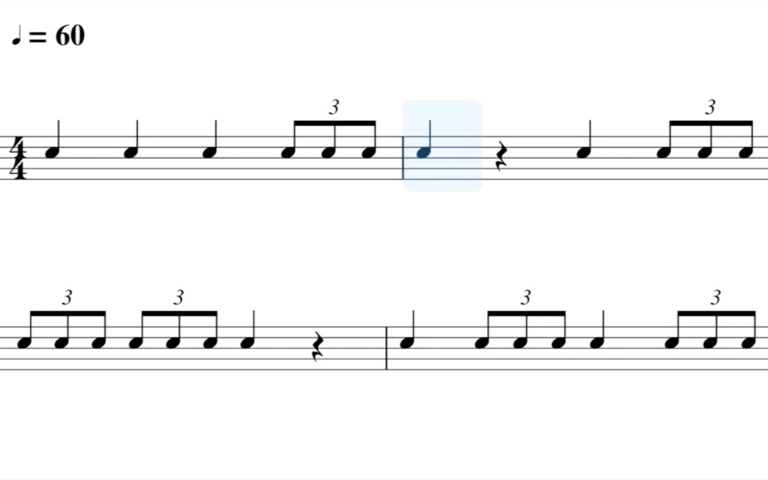 音乐中常见的八种节奏训练-三连音（3）