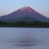 4K 富士五湖 精进湖&富士山 夕 Red Mt. Fuji In Twilight At Lake Shoji