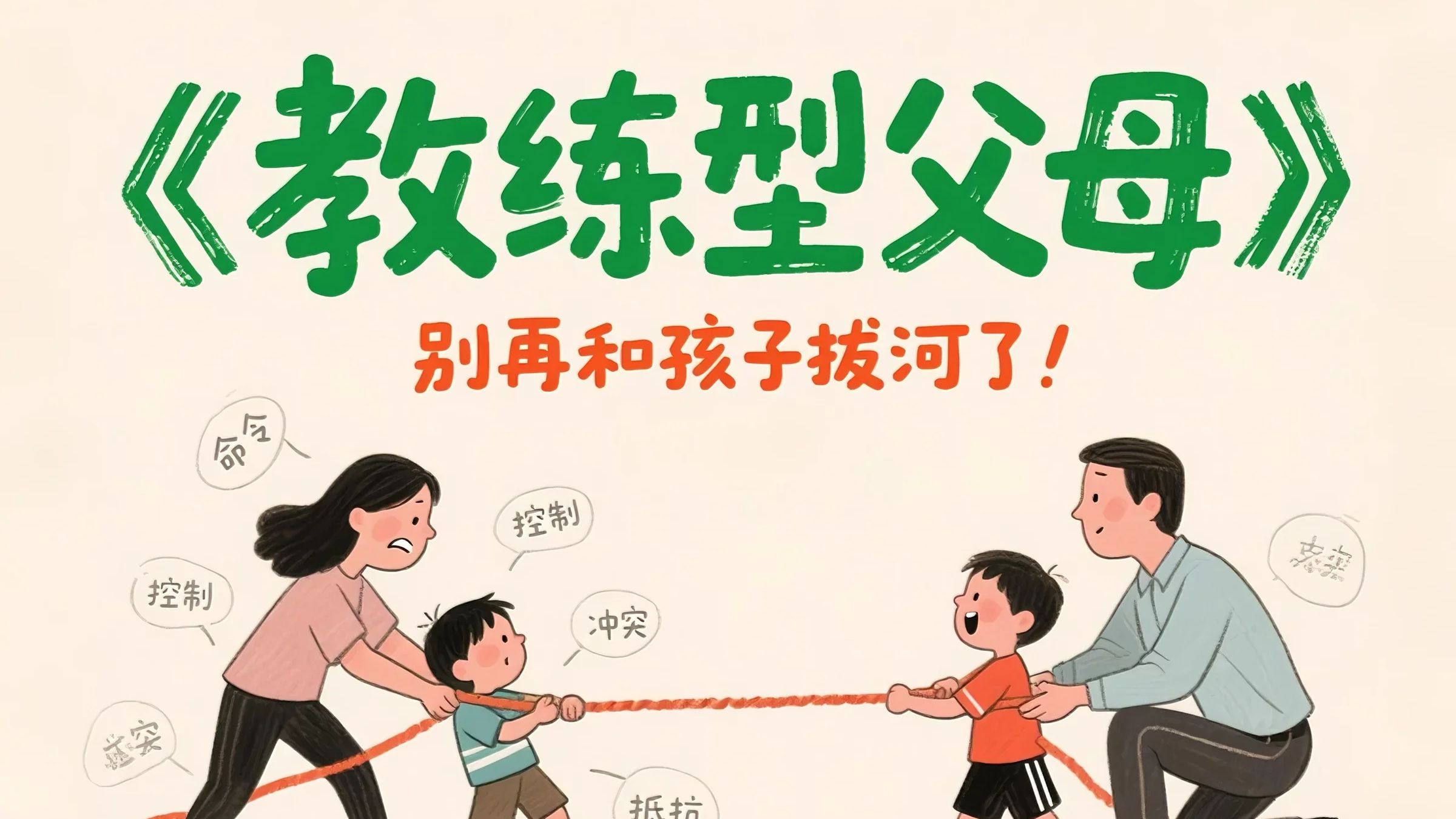 “多少父母，在用“爱”和孩子打一场拔河比赛？” 耗时7天精读《教练型父母》，这3个沟通转变，能让你的家不再有“战争”