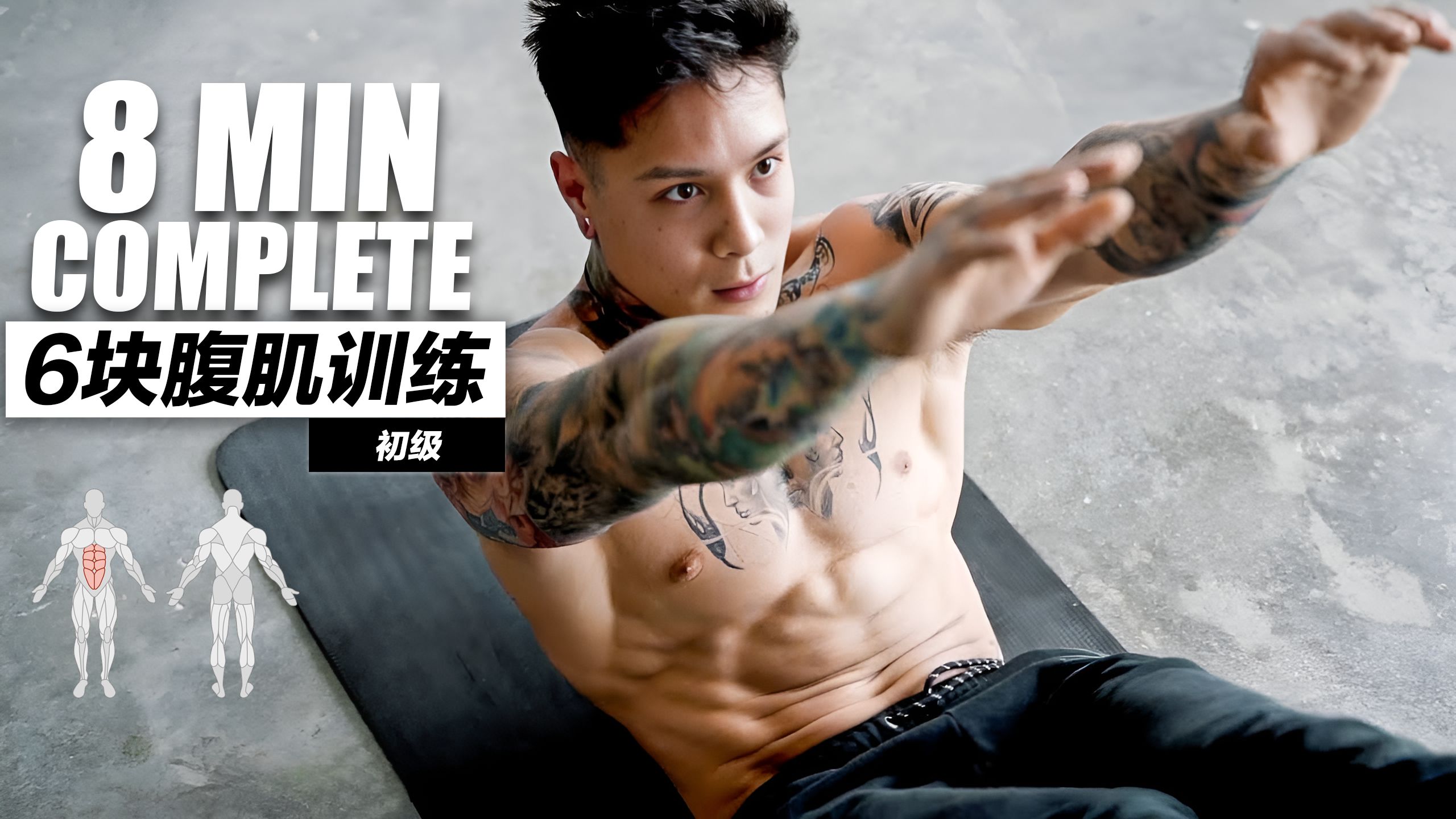 8分钟腹肌训练丨新手友好（跟练）