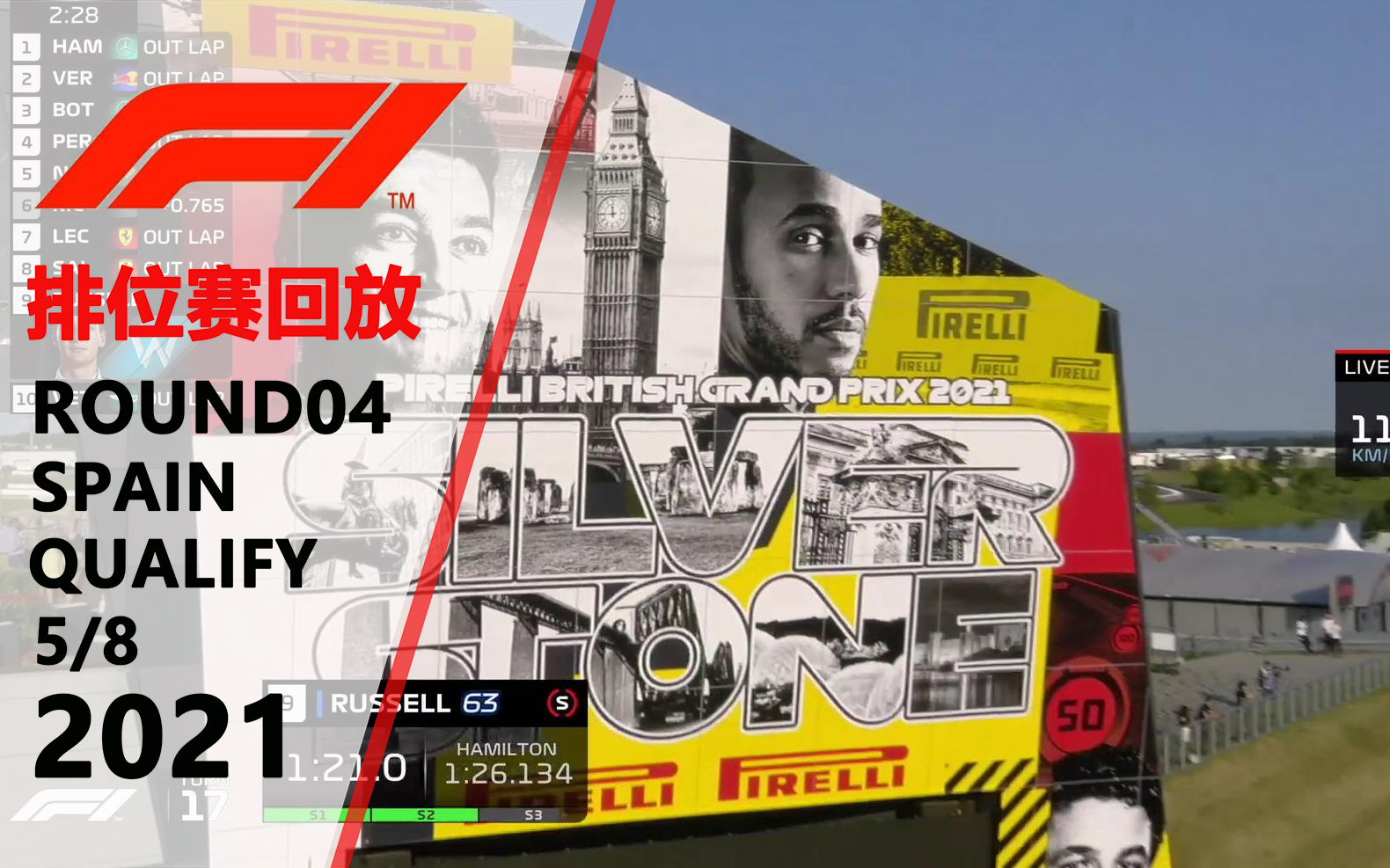 【F1 2021】1080P 第10站 英国大奖赛 排位赛回放