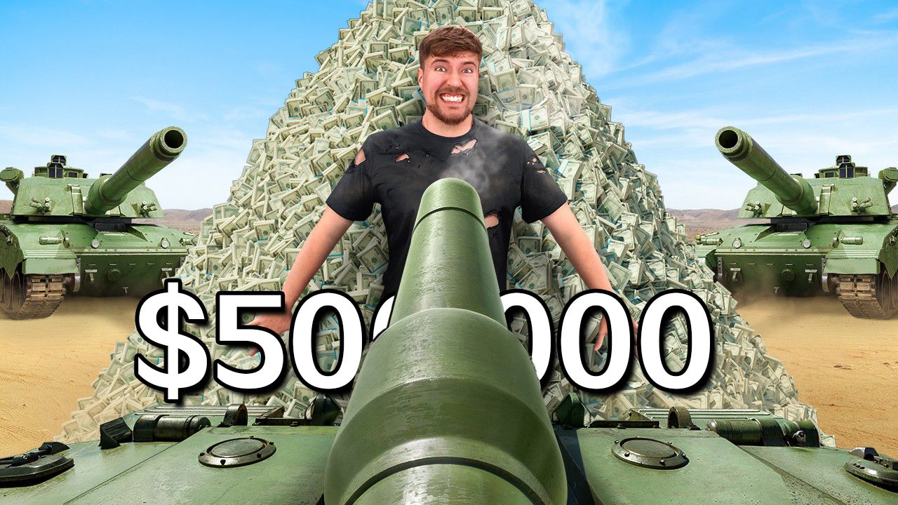 【MrBeast官方】五辆坦克和五十万美元，你能维护多久？