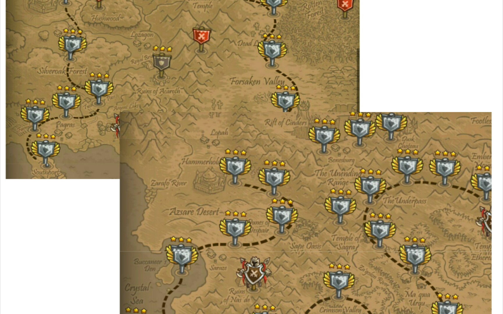 王国保卫战三代地图竟然是连在一起的