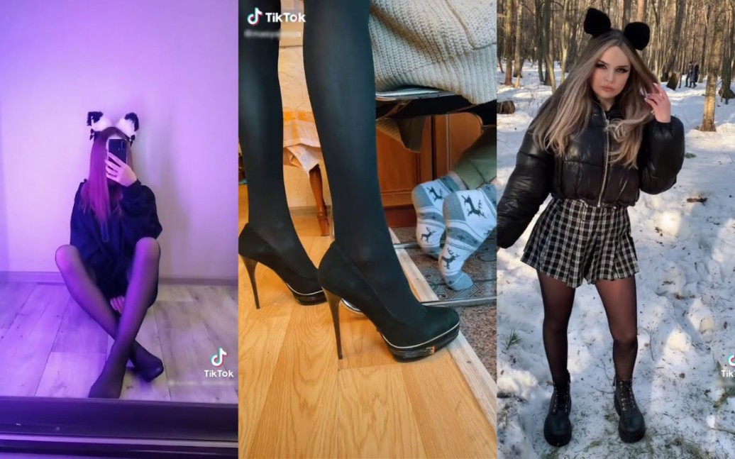 TikTok Stockings Pantyhose Girl Compilation