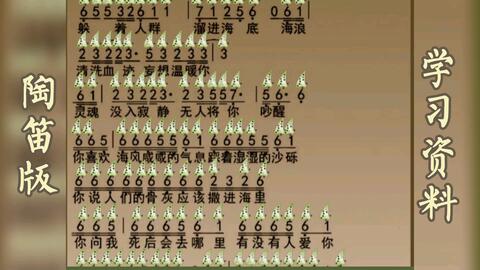 陶笛曲谱视频_陶笛曲谱12孔(4)