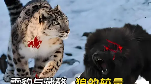 雪豹是山中之王，为了捕猎牦牛不惜与藏獒和狼展开生死较量