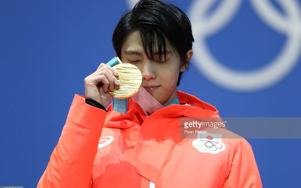 羽生结弦2018平昌冬奥会花滑男单颁奖仪式180217