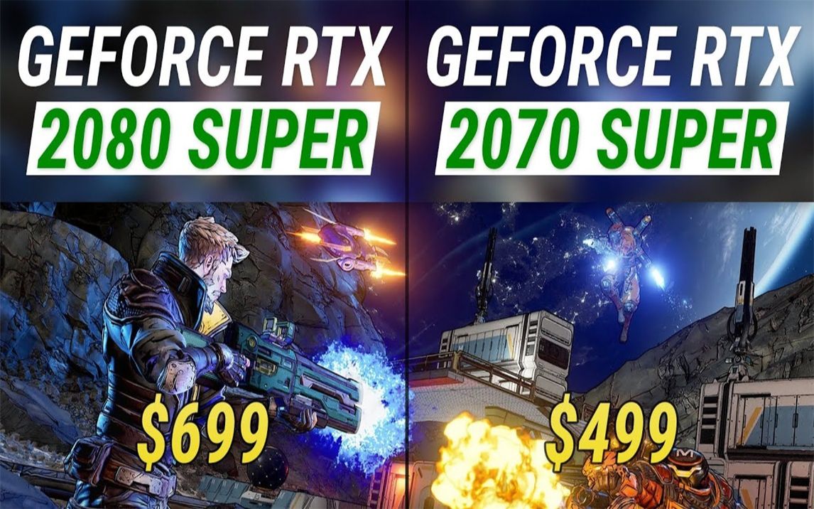 RTX 2080 Super Vs RTX 2070 Super 4K CPU i9 9900K 1080P 