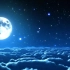 云层月亮星空高清晚会背景视频素材
