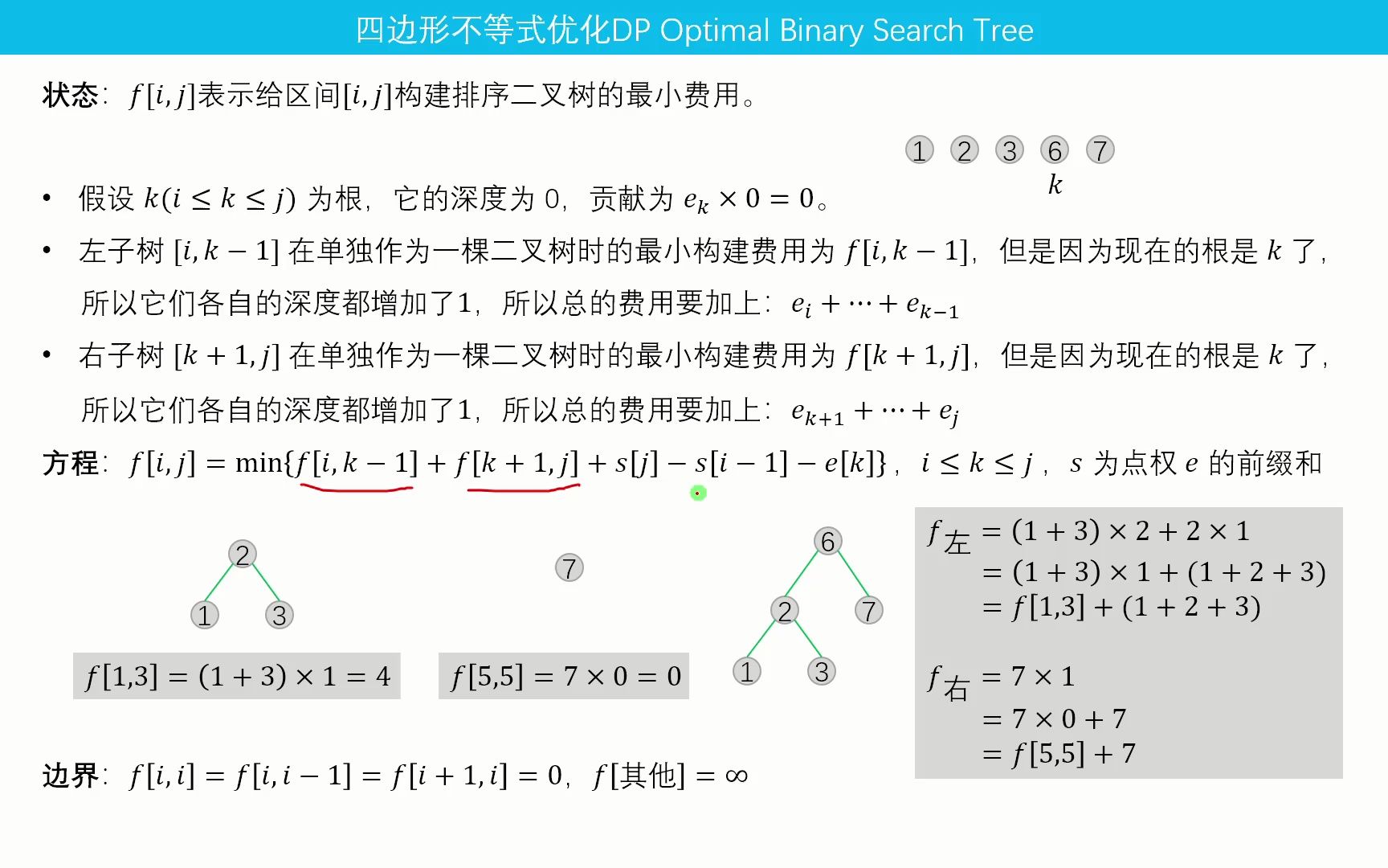E59 DP Optimal Binary Search Tree 