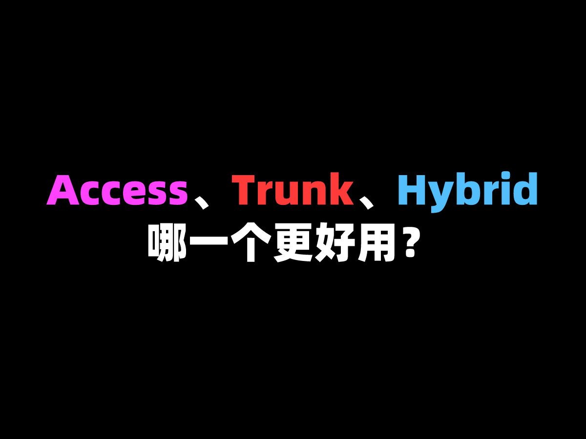 Access、Trunk、Hybrid哪一个更好用？