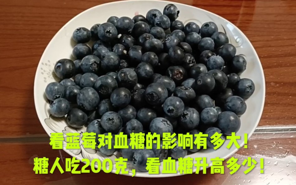 看蓝莓对血糖的影响有多大！糖人吃200克，看血糖升高多少！