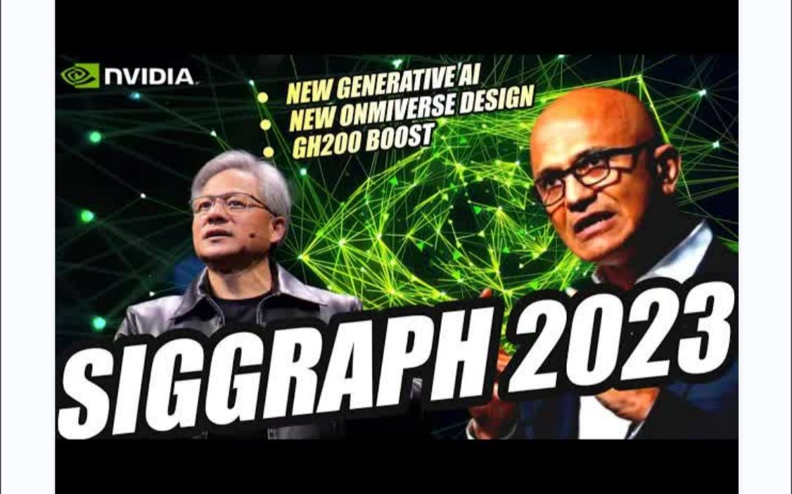 英伟达创始人兼首席执行官黄仁勋在SIGGRAPH 2023 上的主题演讲哔哩哔哩bilibili