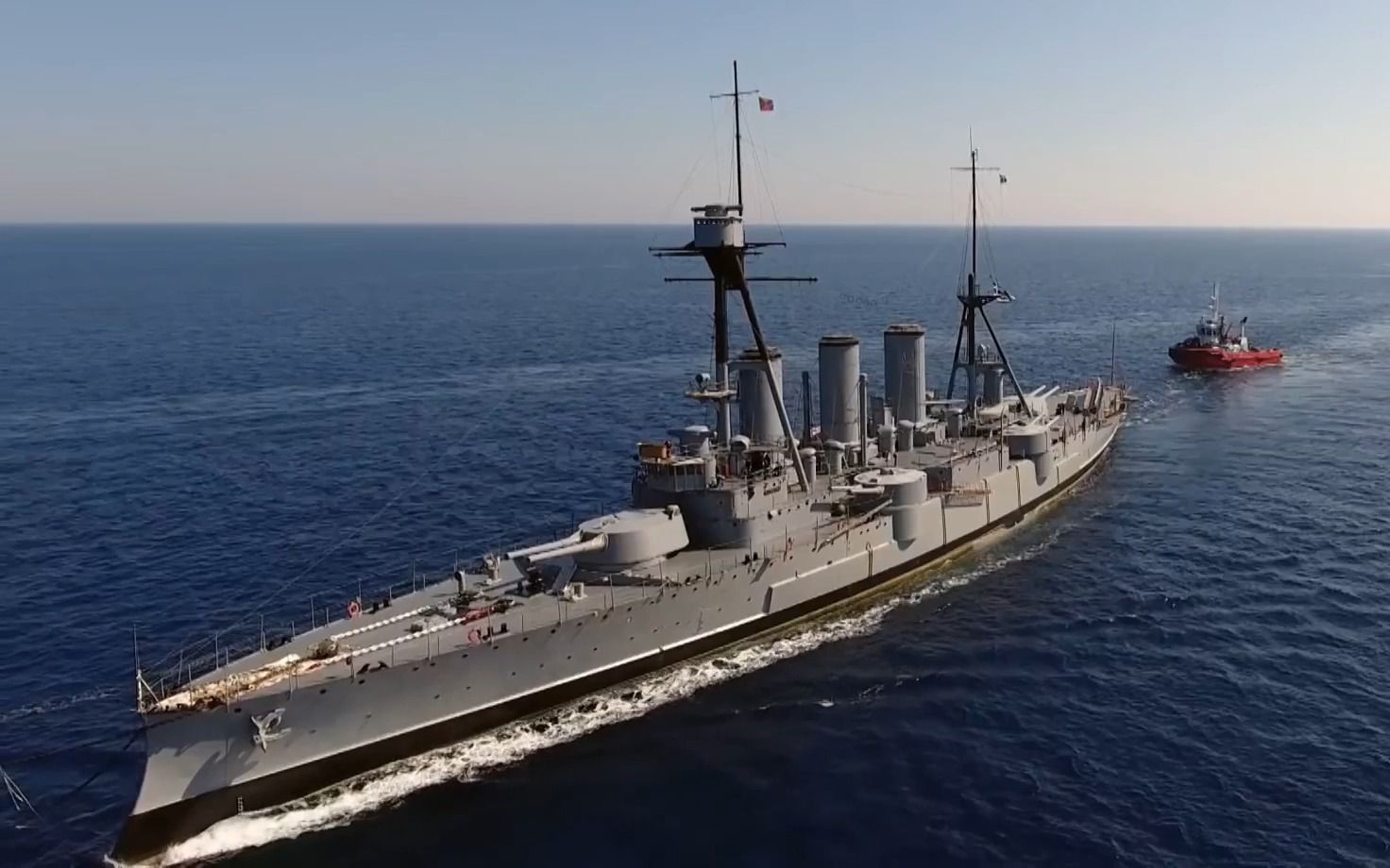 希腊海军的“旗舰”乔治.埃夫洛夫号 也是全球唯一健在的装甲巡洋舰