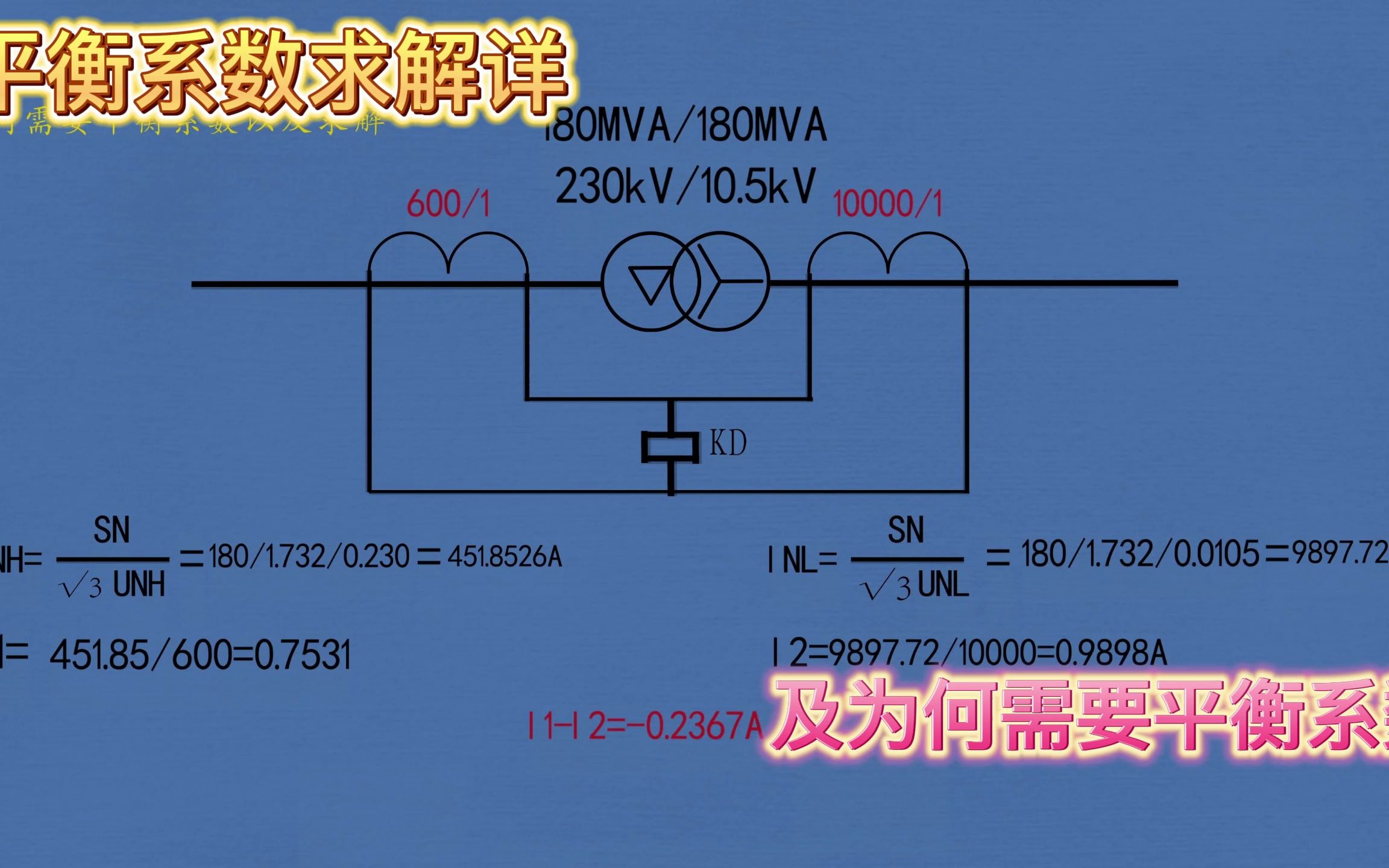 变压器差动保护3、平衡系数求解、引出比率差动