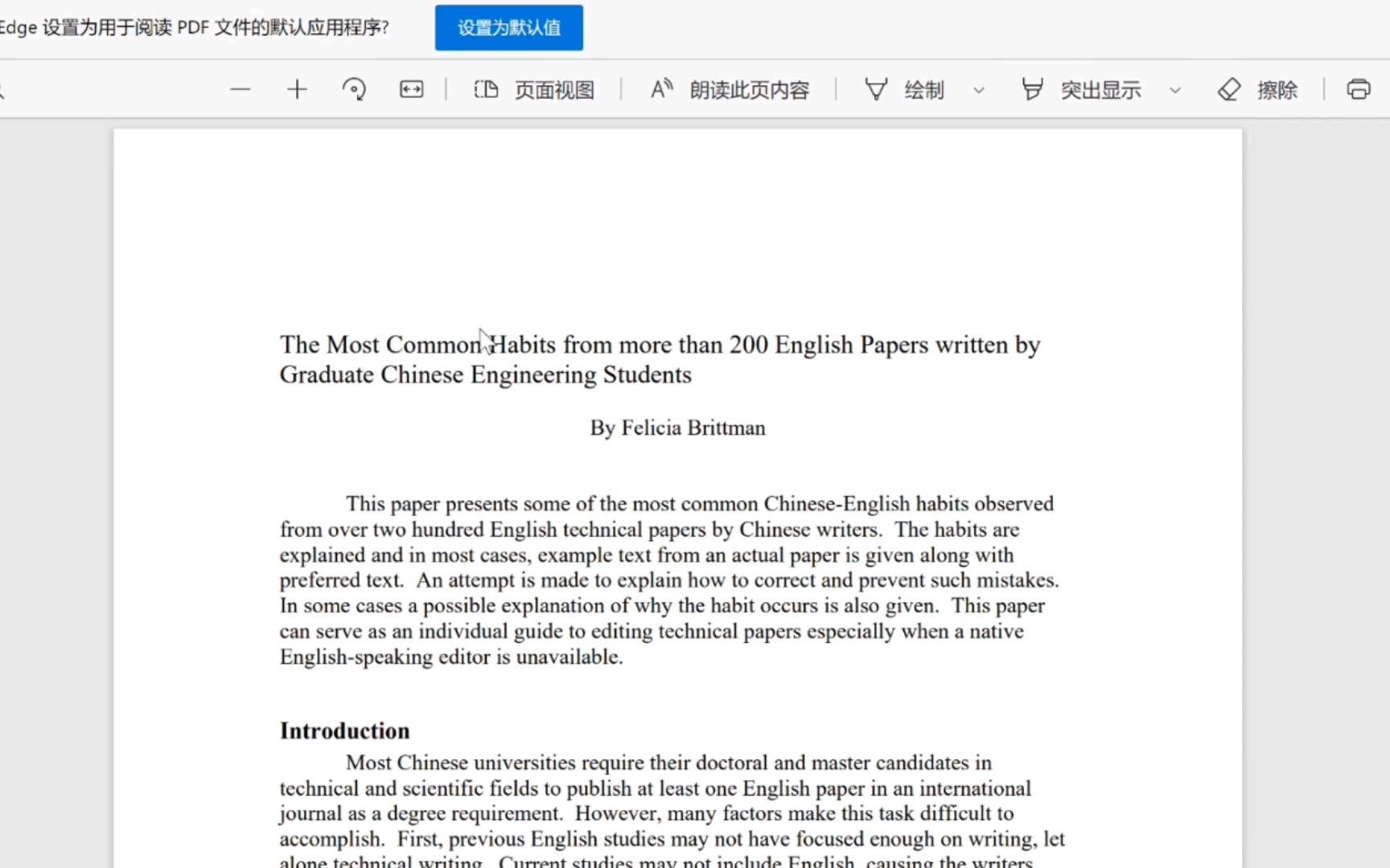 谷歌学术镜像，一位外国教授修改200多篇中国学生写的英文论文后，发表的一篇详细指导中国学生如何写英文论文的论文...