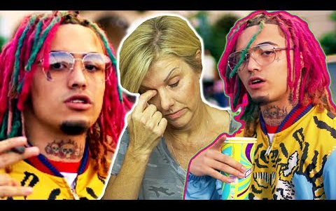 妈妈看lil pump   gucci g4ng (mv)反应视频之拜托还能再简单点吗我妈