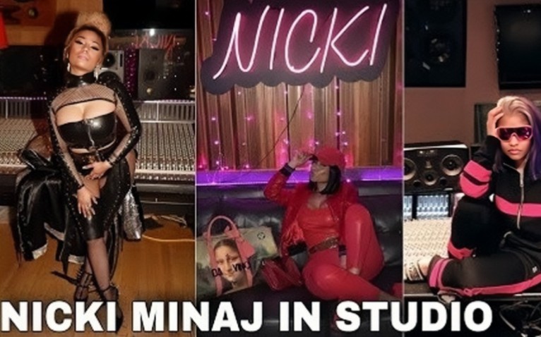 女王 麻辣鸡 Nicki Minaj 在录音室创作写歌 合集哔哩哔哩bilibili