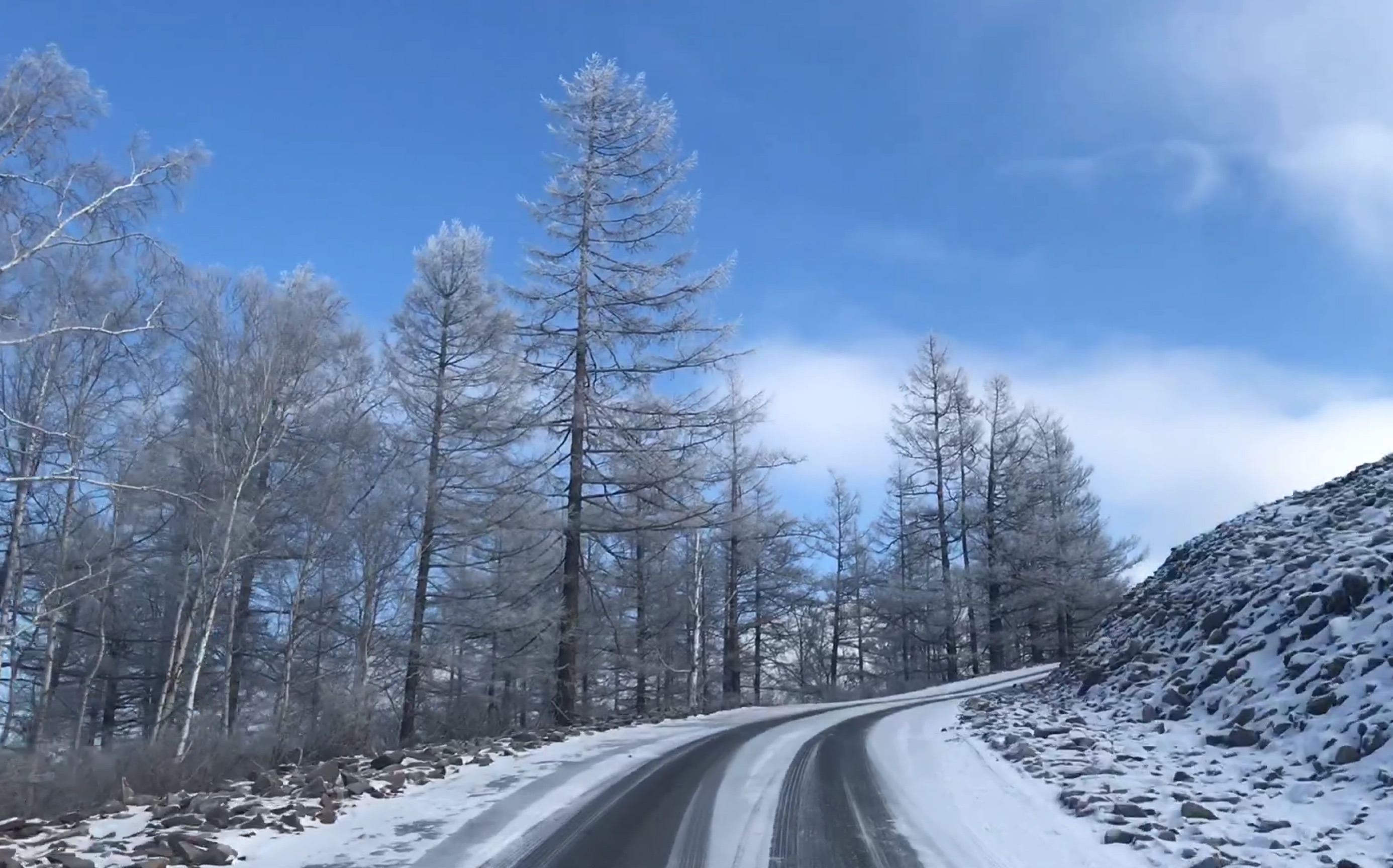 day 4 阿尔山之旅 冬季阿尔山白狼镇的雪景 雾凇