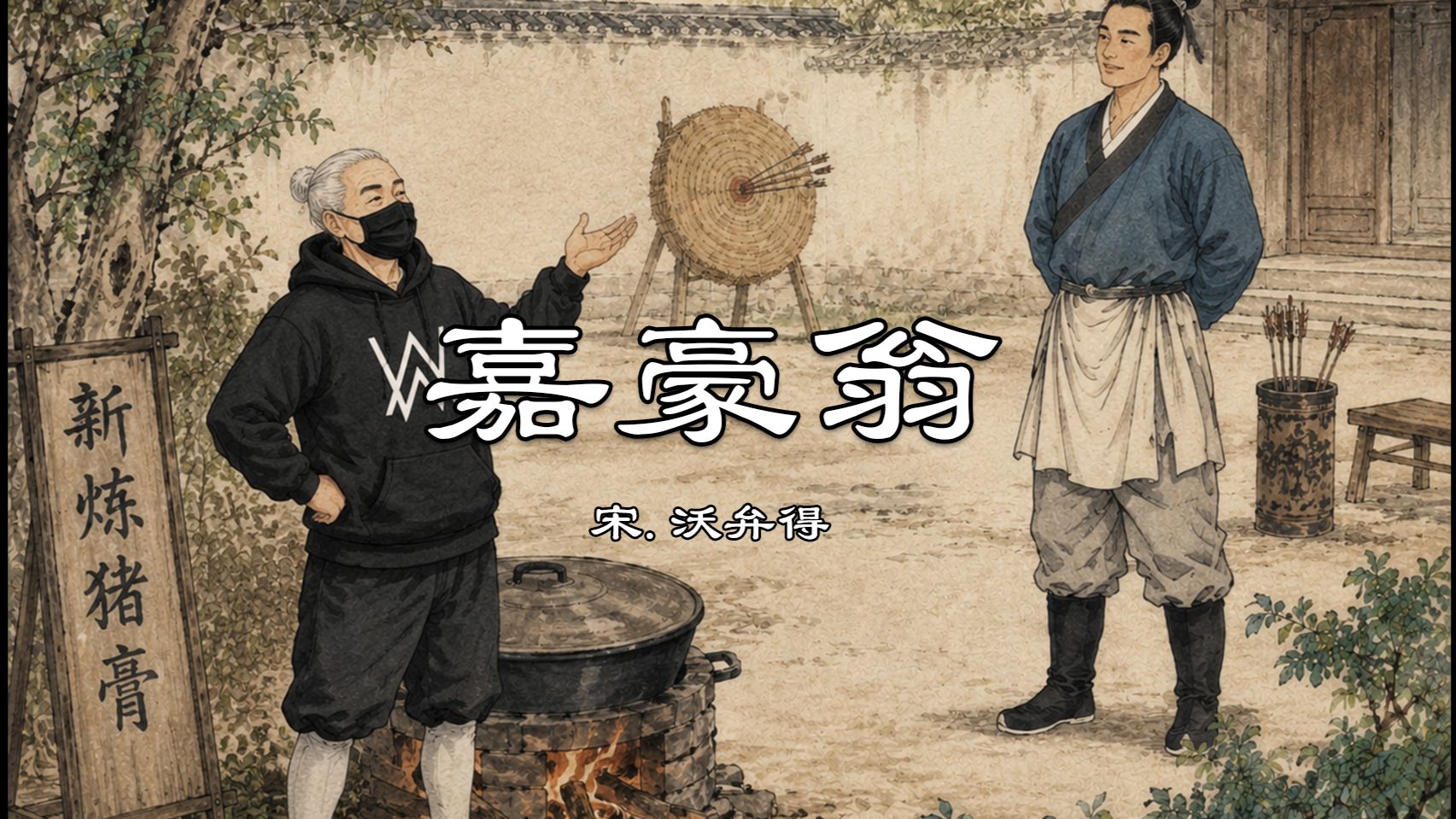 卖油翁，但是很嘉豪