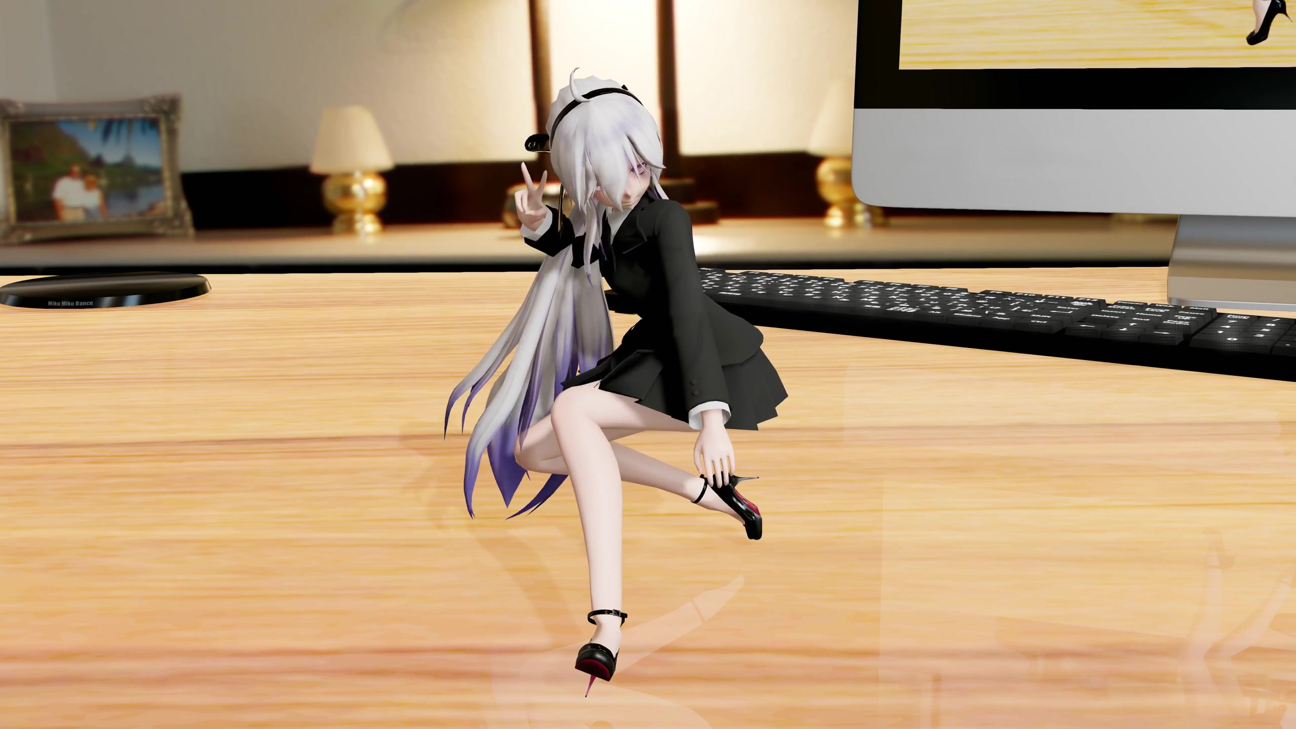 【pao kruger】[mmd腿控][17113]tda性感haku桌面起舞「exo growl」