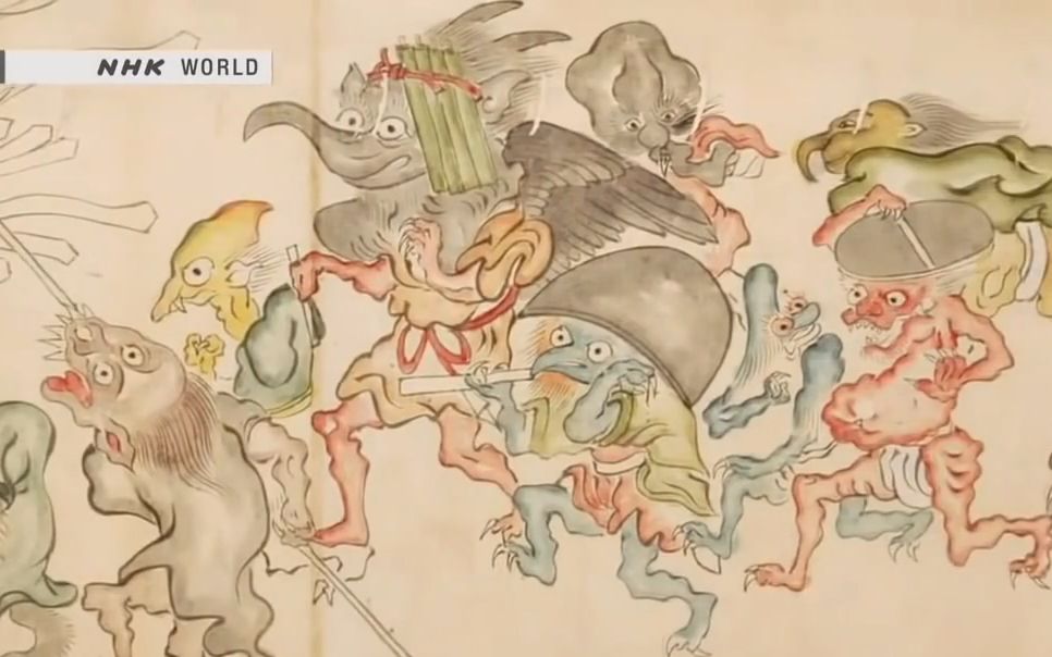 【日本妖怪】13世纪，妖怪画卷开始盛行。同时家庭物品妖怪画卷的出现，标志着妖怪文化的诞生。