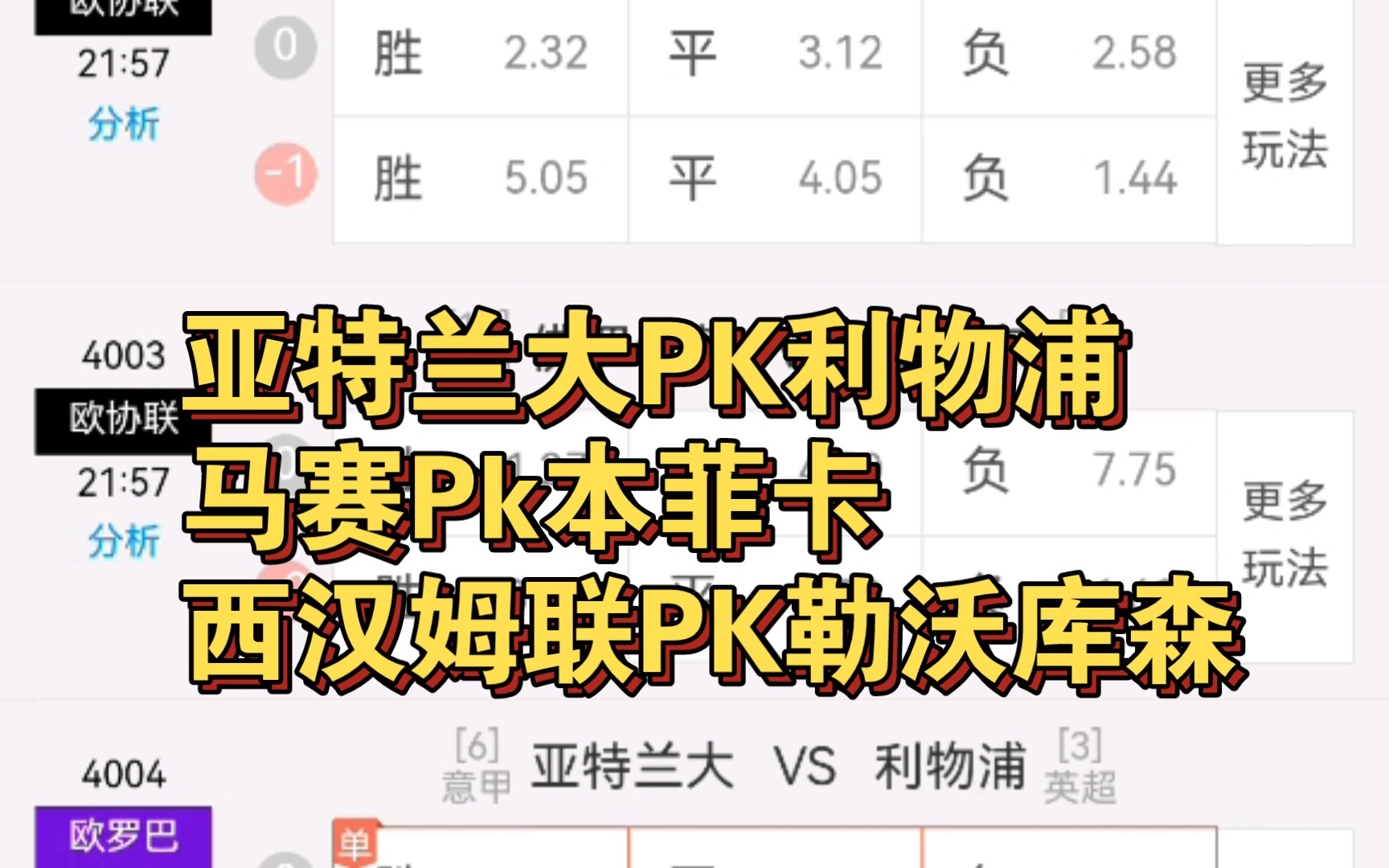 皇马客场成功战平曼城，点球取胜成功晋级。今晚分享3场自己看好得方向。