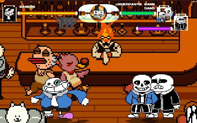 【mugen】saness vs sans & underpants sans