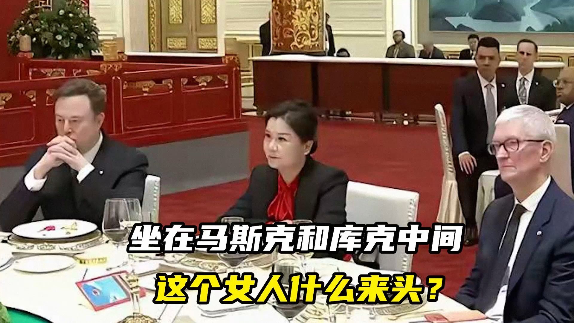 坐在马斯克和库克中间，这个女人什么来头？