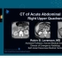 （急腹症影像学复习与进展）Review and Update on Imaging of Acute Abdominal