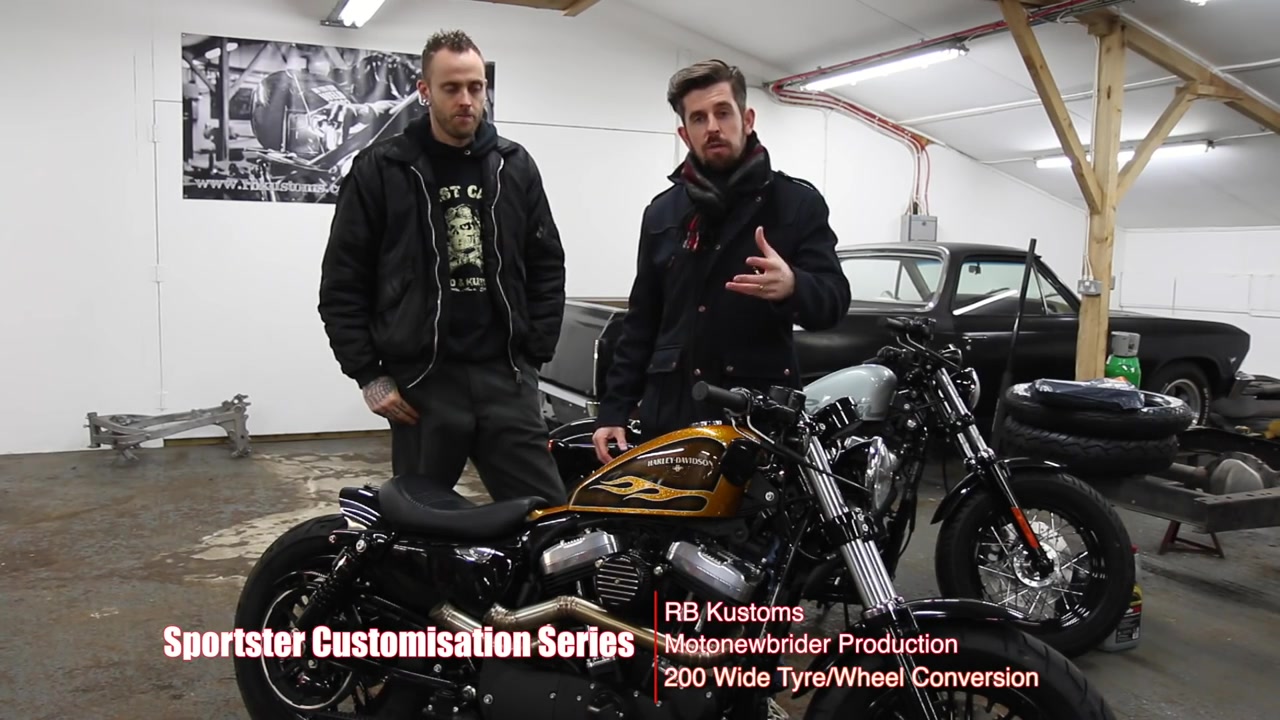 harley davidson sportster 48 customisation series part 4a - 200