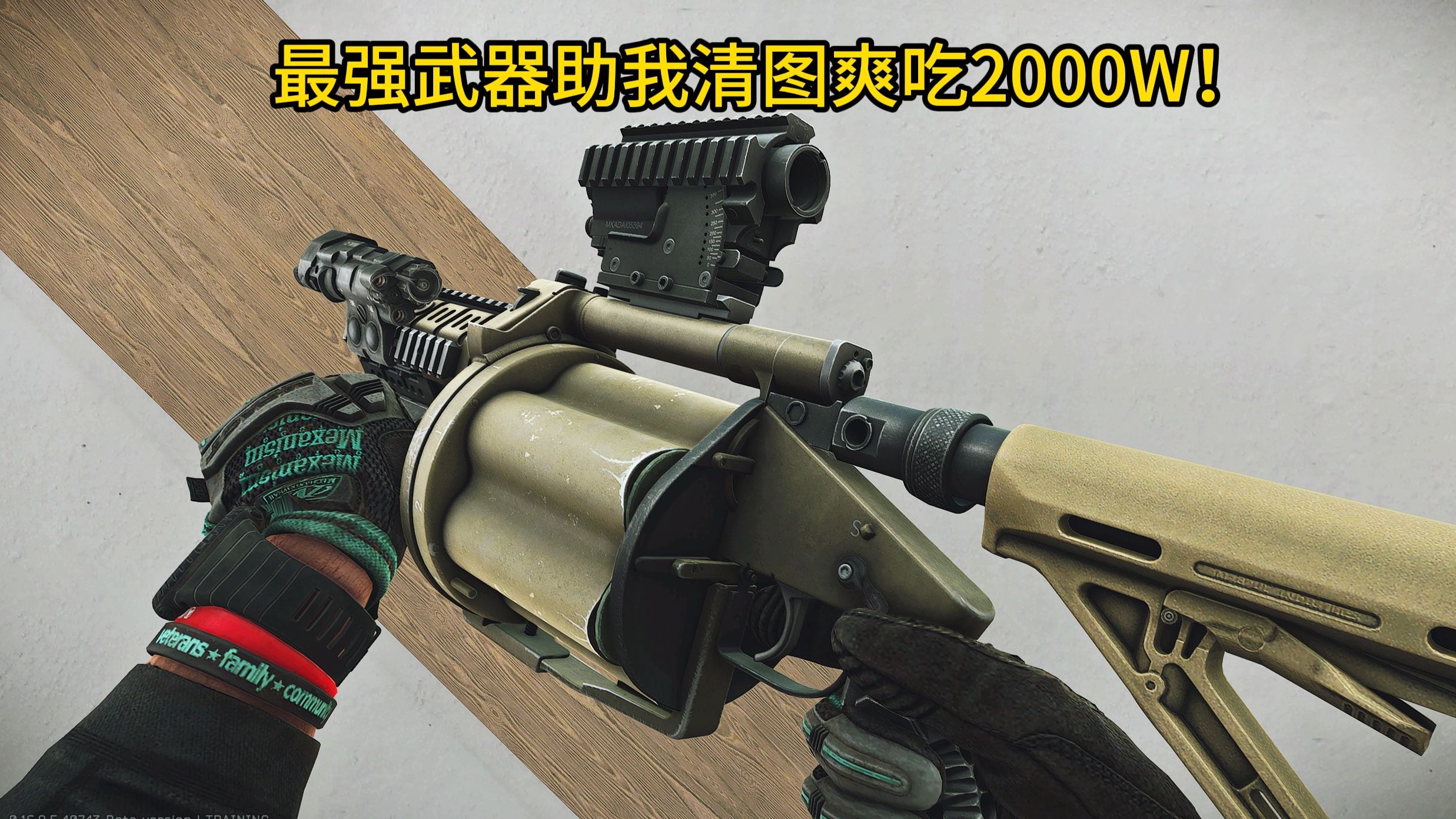 塔科夫中最强最稀有的六管转轮榴弹炮究竟有多猛？六杀清图爽吃2000W！