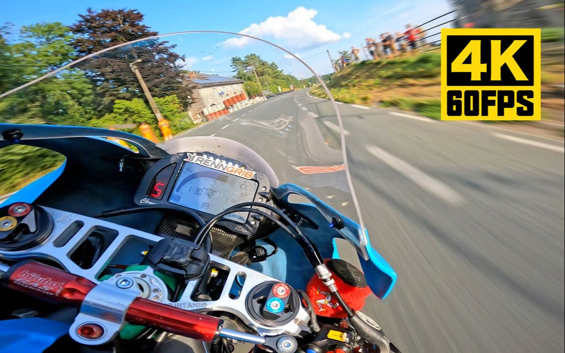 【4K60帧】第一视角：职业车手Chimay摩托车公路赛比赛全程 | 作者：Murtanio