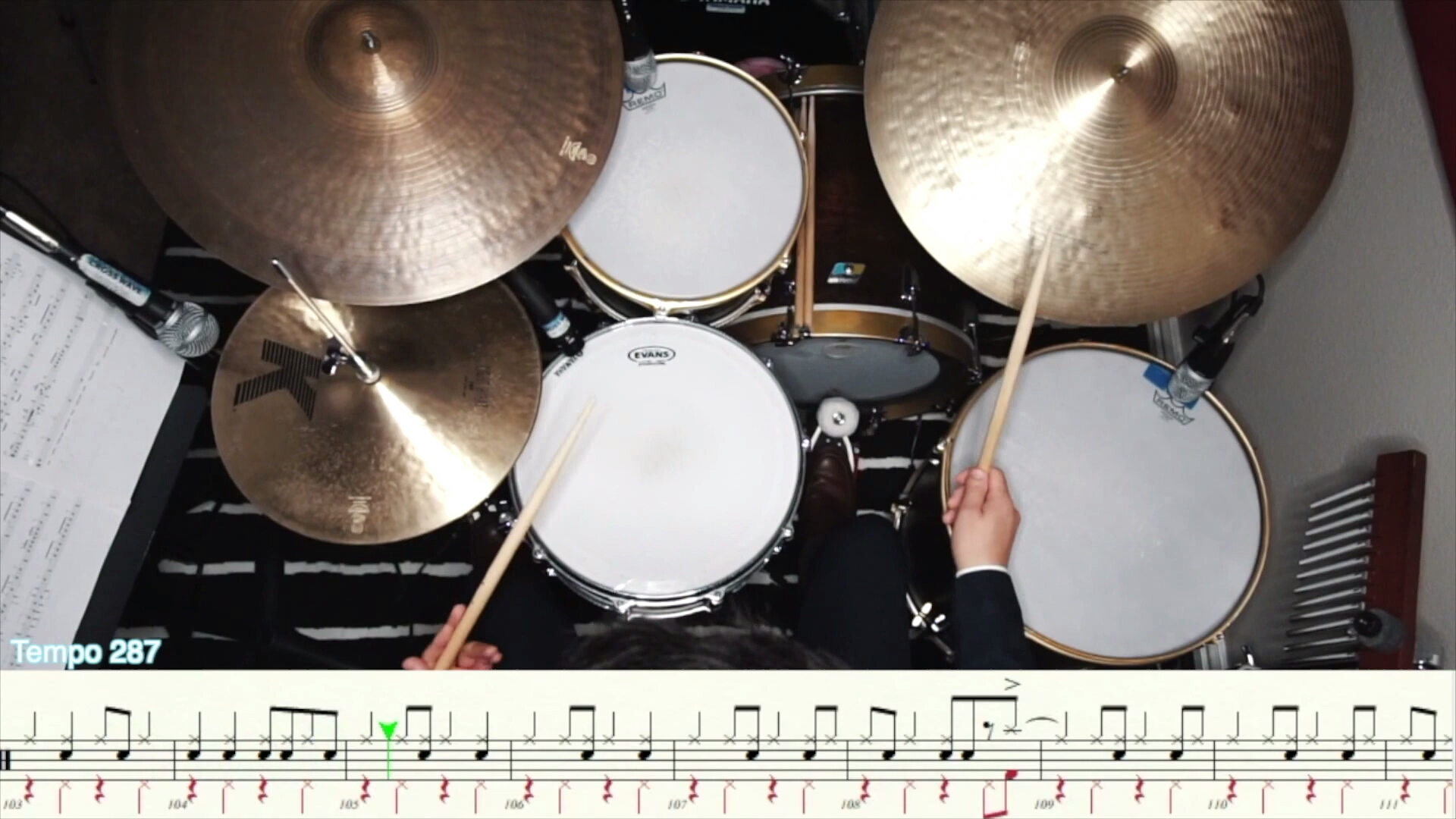 [Drums only] Seven Steps to Heaven / Drum solo & comping Transcription