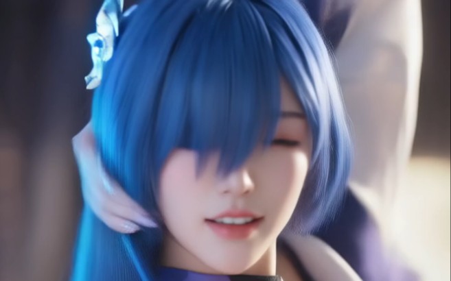 AI视频cos深蓝黄泉2500帧加长版！