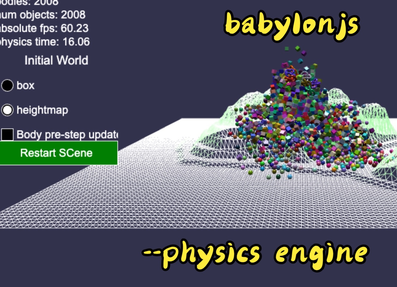 babylonjs文档学习——物理引擎