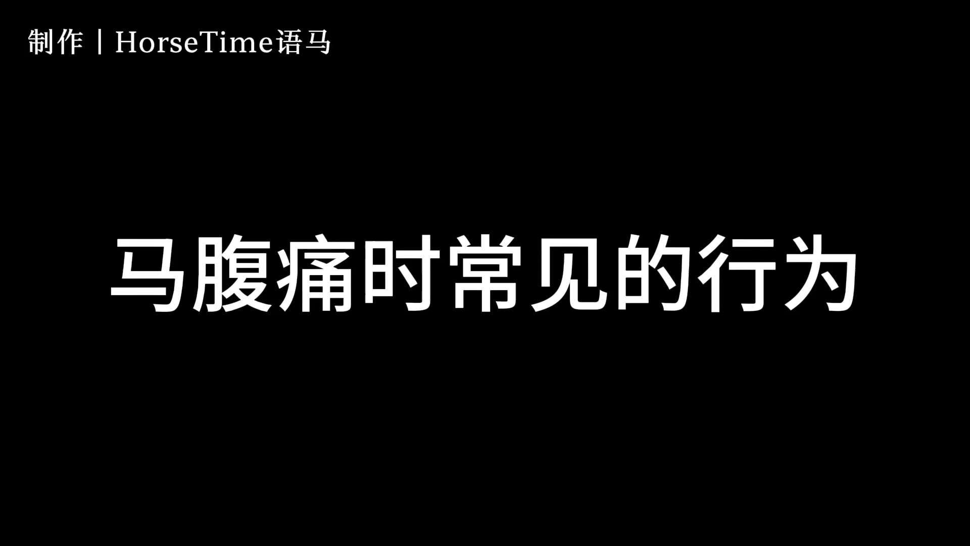 马腹痛常见行为