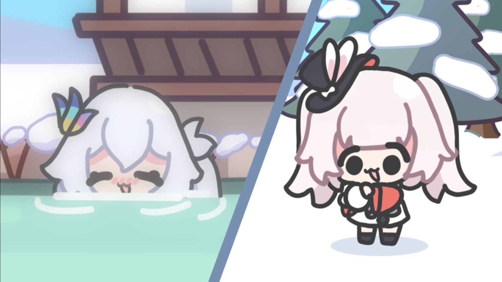 爻光：不要朝温泉里丢雪球！！！