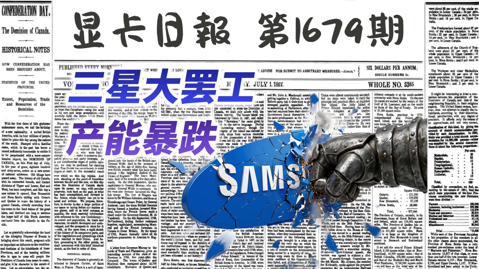 三星大罢工：晶圆代工产能暴跌58.1%｜显卡日报4月25日