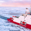 雪龙2号万吨破冰船，全球首个双向破冰技术，由我国自主建造