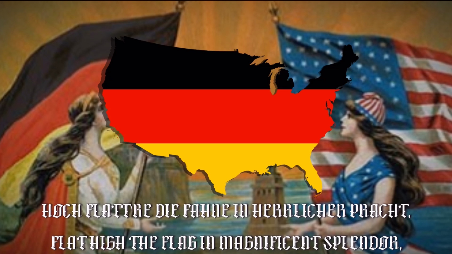 【油管混合系列】美利坚合众国 国歌 - 《星光灿烂的旗帜》德语版“Die Flagge der Sterne”