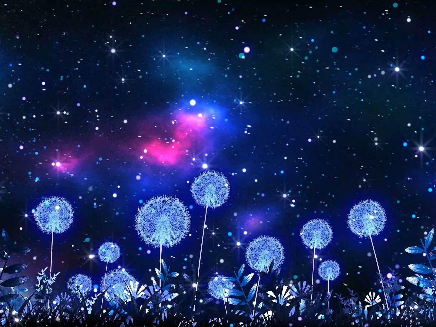 【背景素材】科技感星云星空赛博电子特效