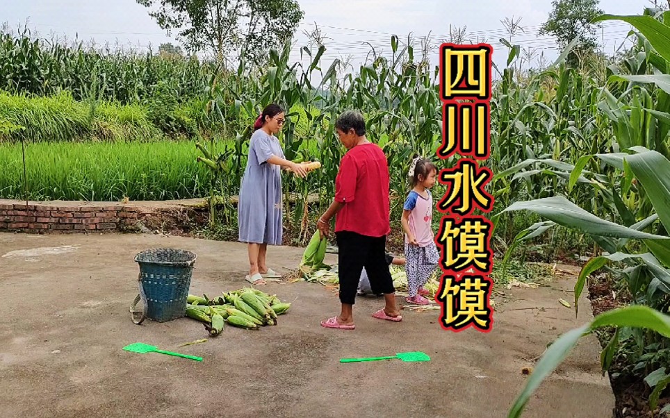 四川巴中农村生活:二十几个玉米做成“水馍馍”远远就闻到玉米的浓香