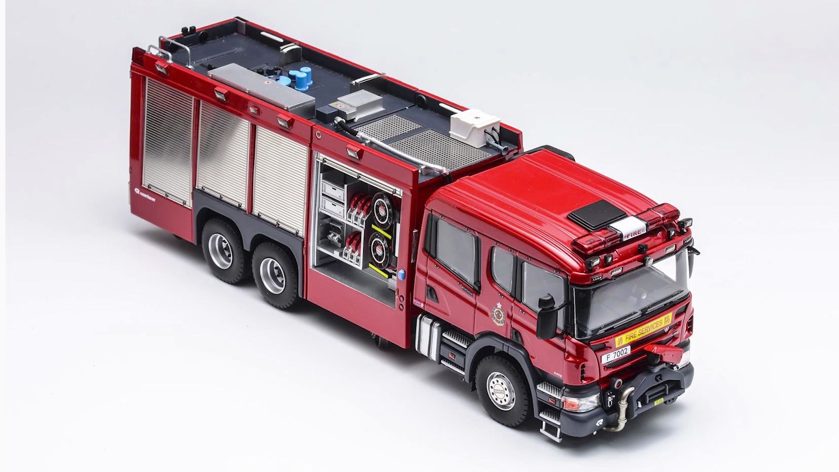 【香港消防】卢森宝亚路轨两用消防车（救援型号） 斯堪尼亚P310模型