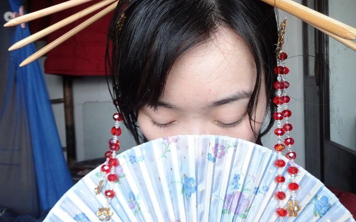 【红月辉】歌舞伎抛扇子手法教程【艺伎回忆录】